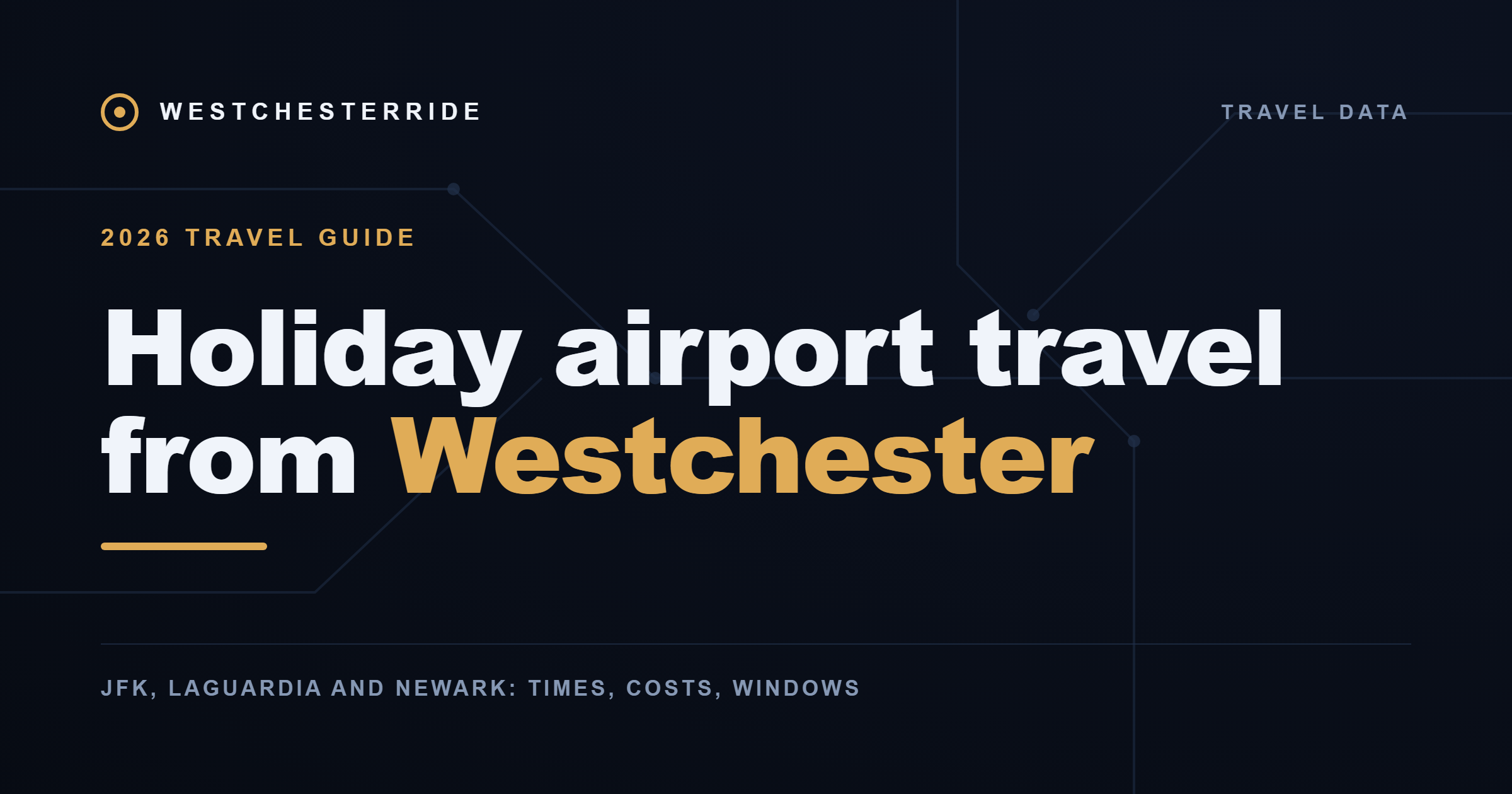 Holiday airport travel from Westchester — WestchesterRide