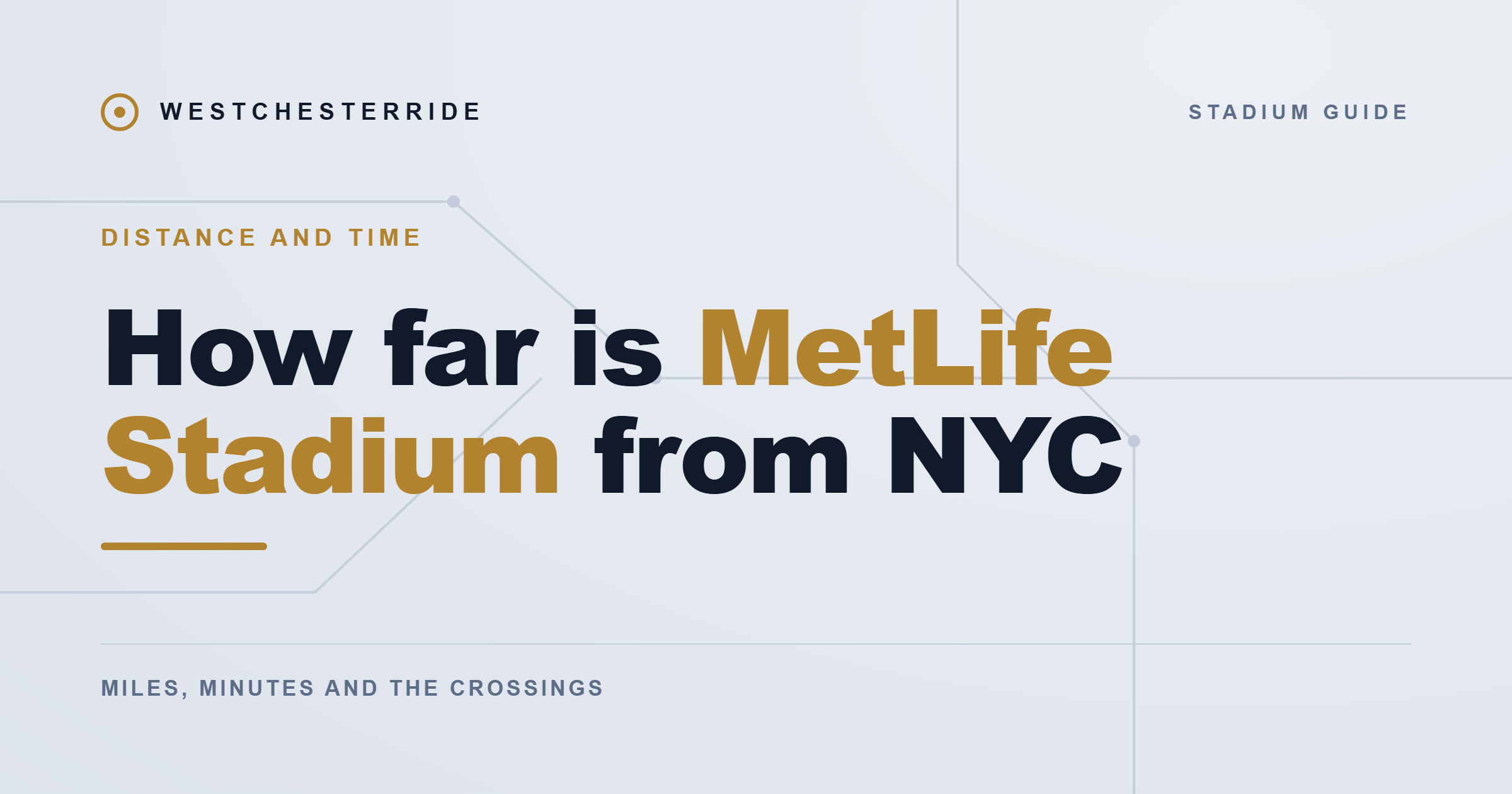 How far is MetLife Stadium from NYC, WestchesterRide
