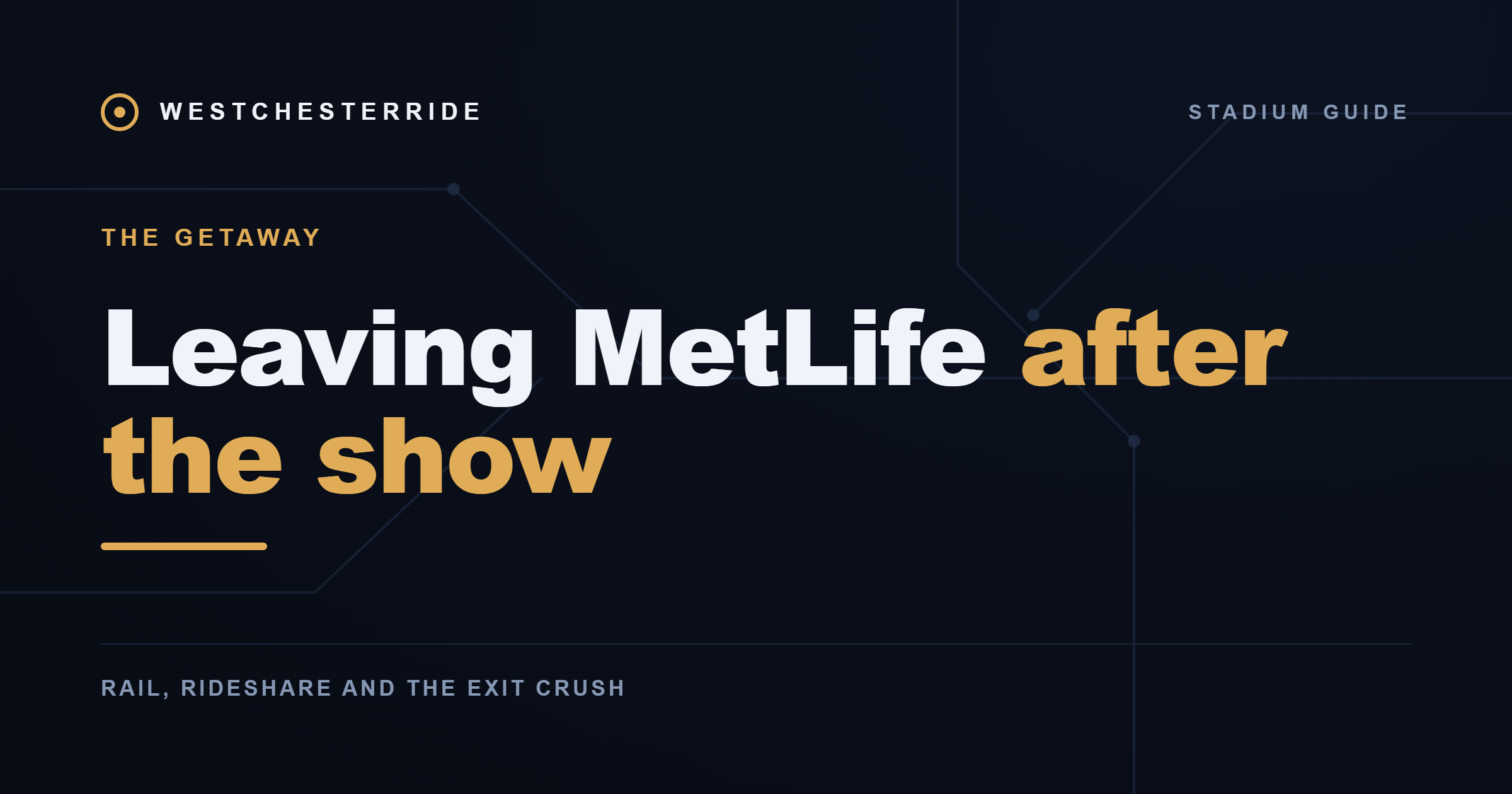 Leaving MetLife after the show — WestchesterRide