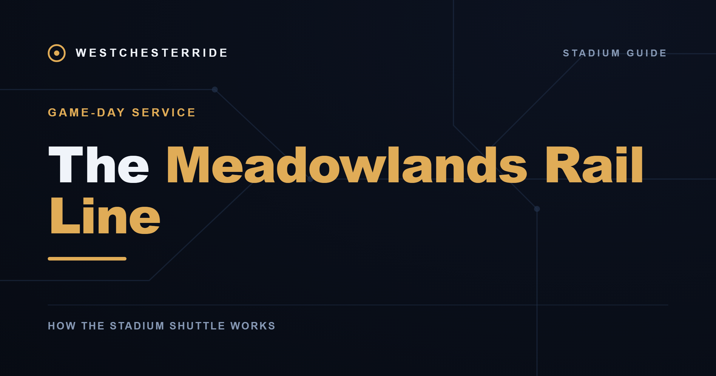 The Meadowlands Rail Line — WestchesterRide