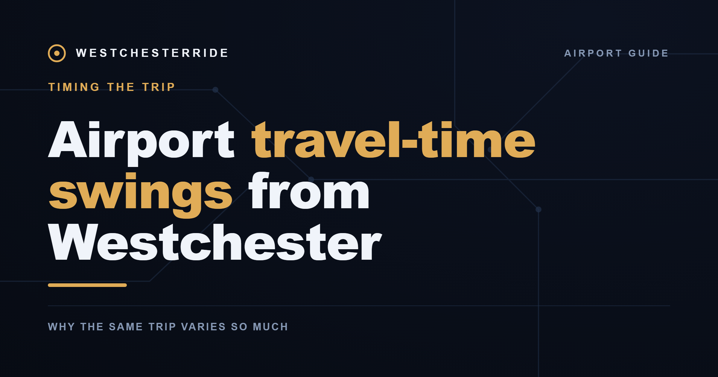 Airport travel-time swings from Westchester — WestchesterRide