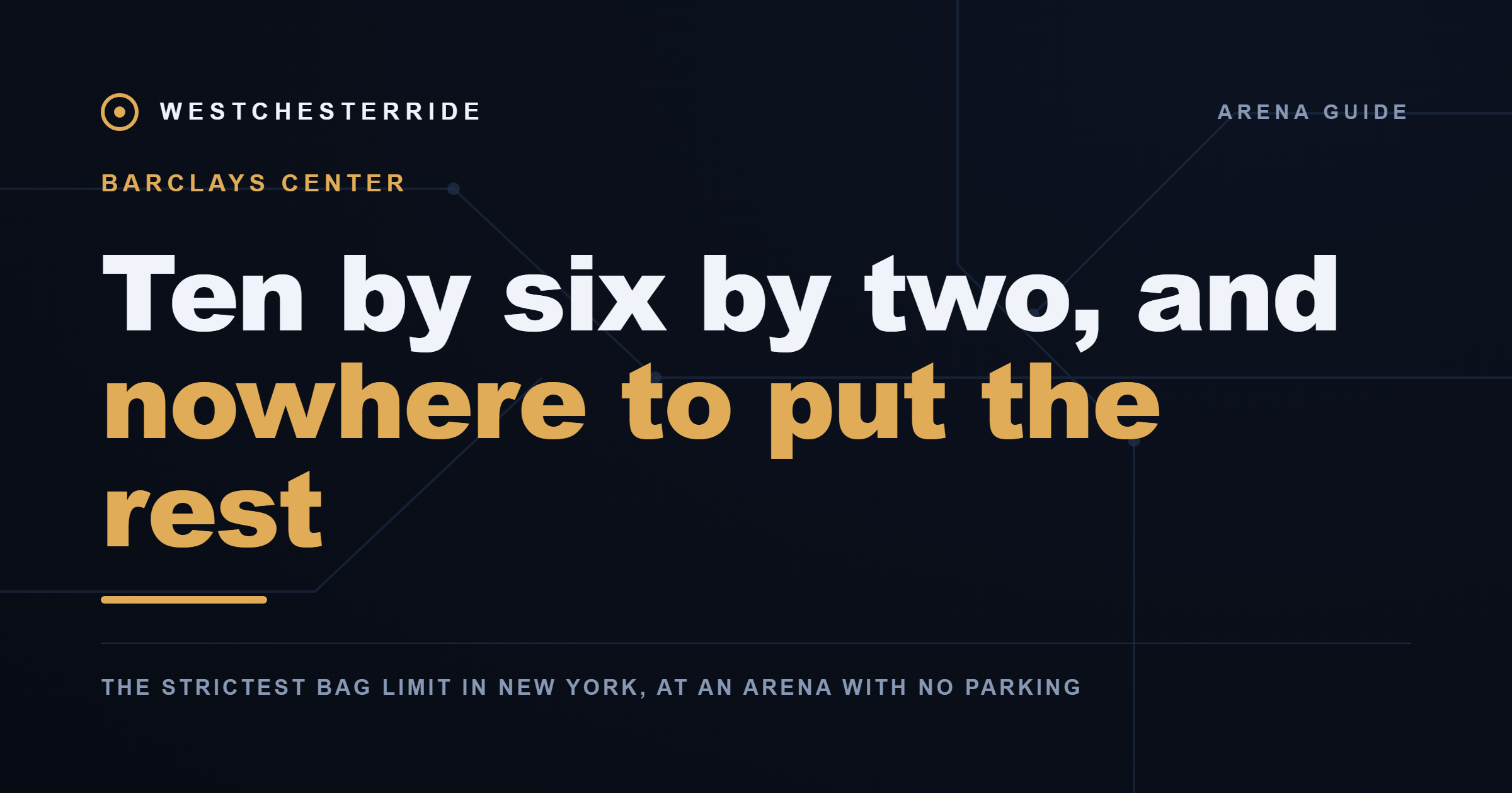 Barclays Center bag policy | WestchesterRide