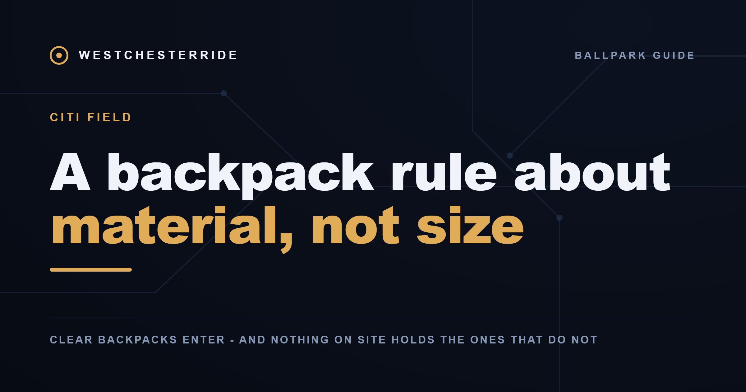 Citi Field bag policy | WestchesterRide