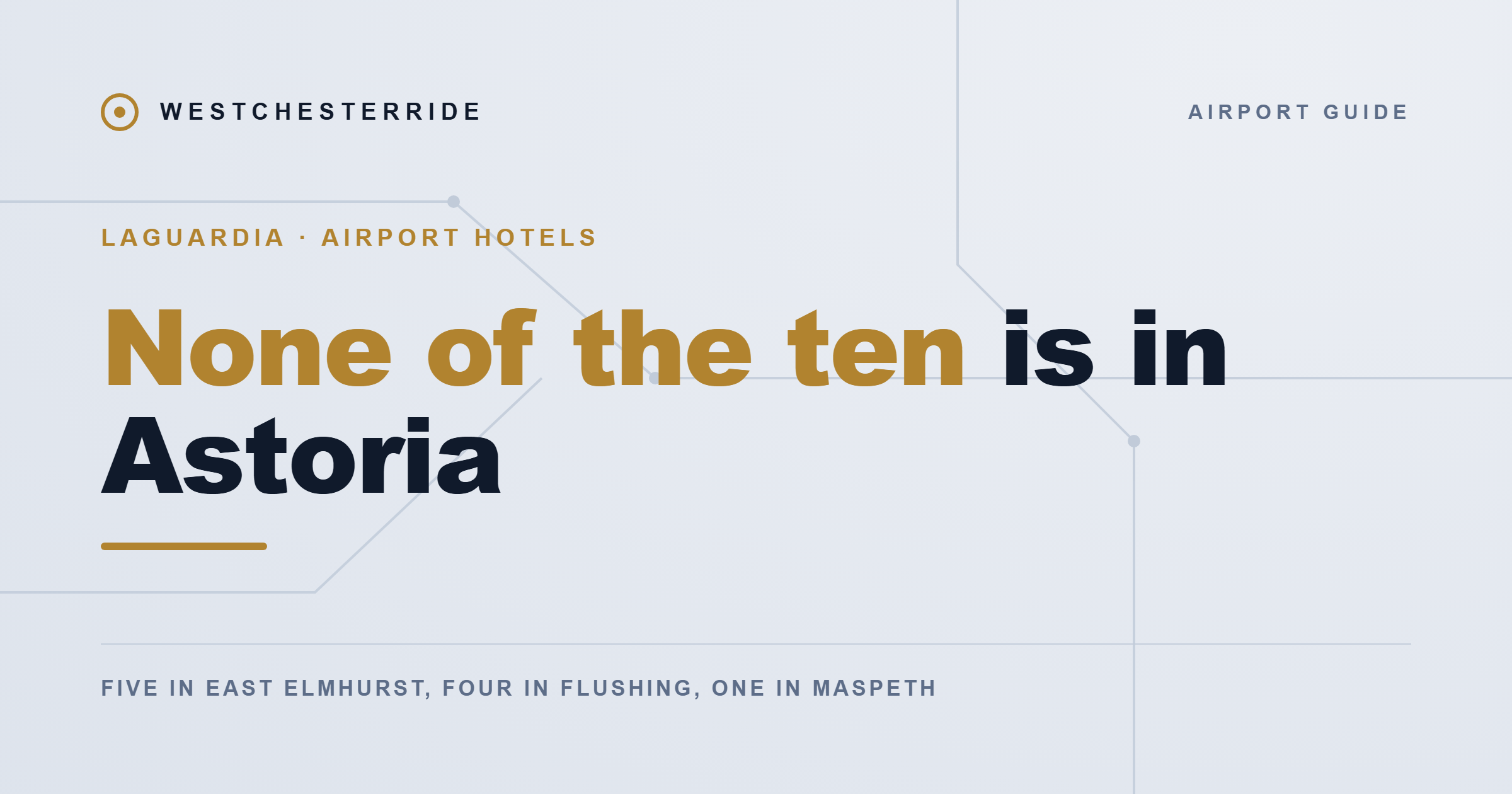 The ten hotels LaGuardia lists, with the addresses and phone numbers it publishes, September 2026 | WestchesterRide