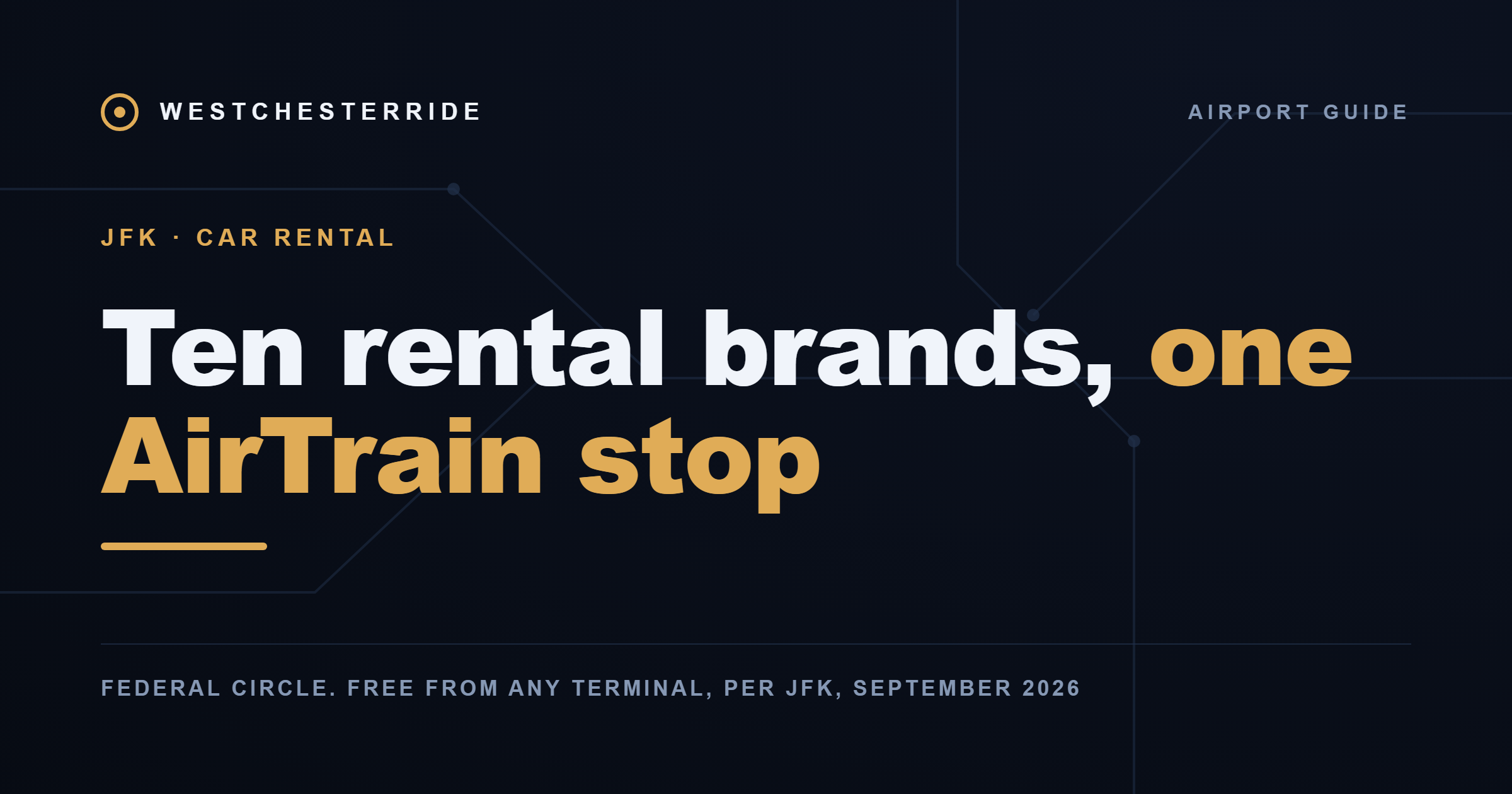 JFK car rental at Federal Circle: AirTrain fares published by the airport, September 2026 | WestchesterRide