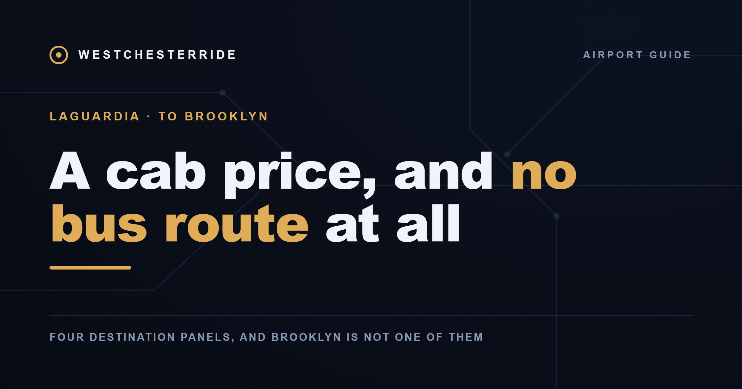 LaGuardia to Brooklyn taxi estimates and bus routes published by the airport, September 2026 | WestchesterRide