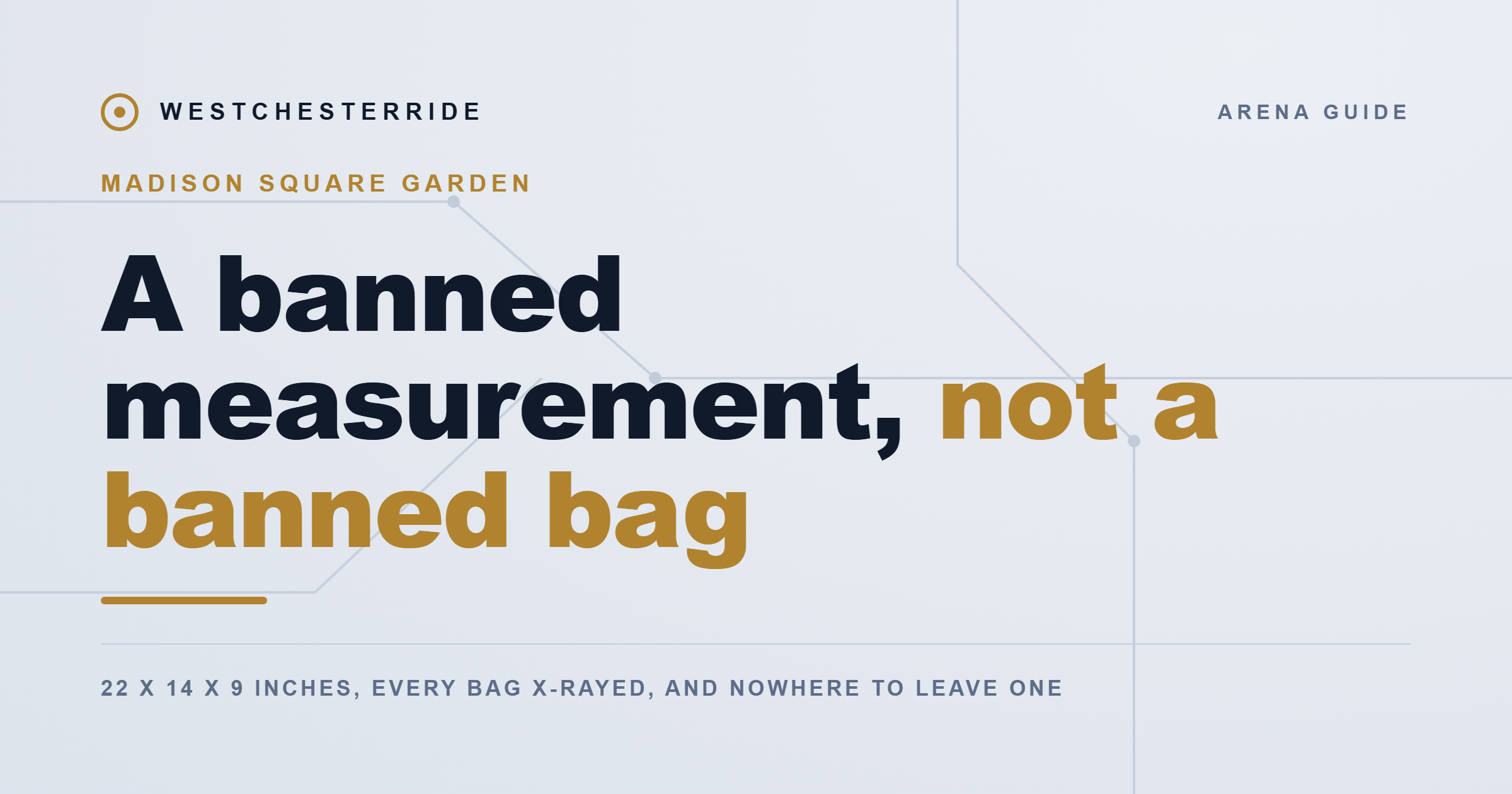 Madison Square Garden bag policy | WestchesterRide