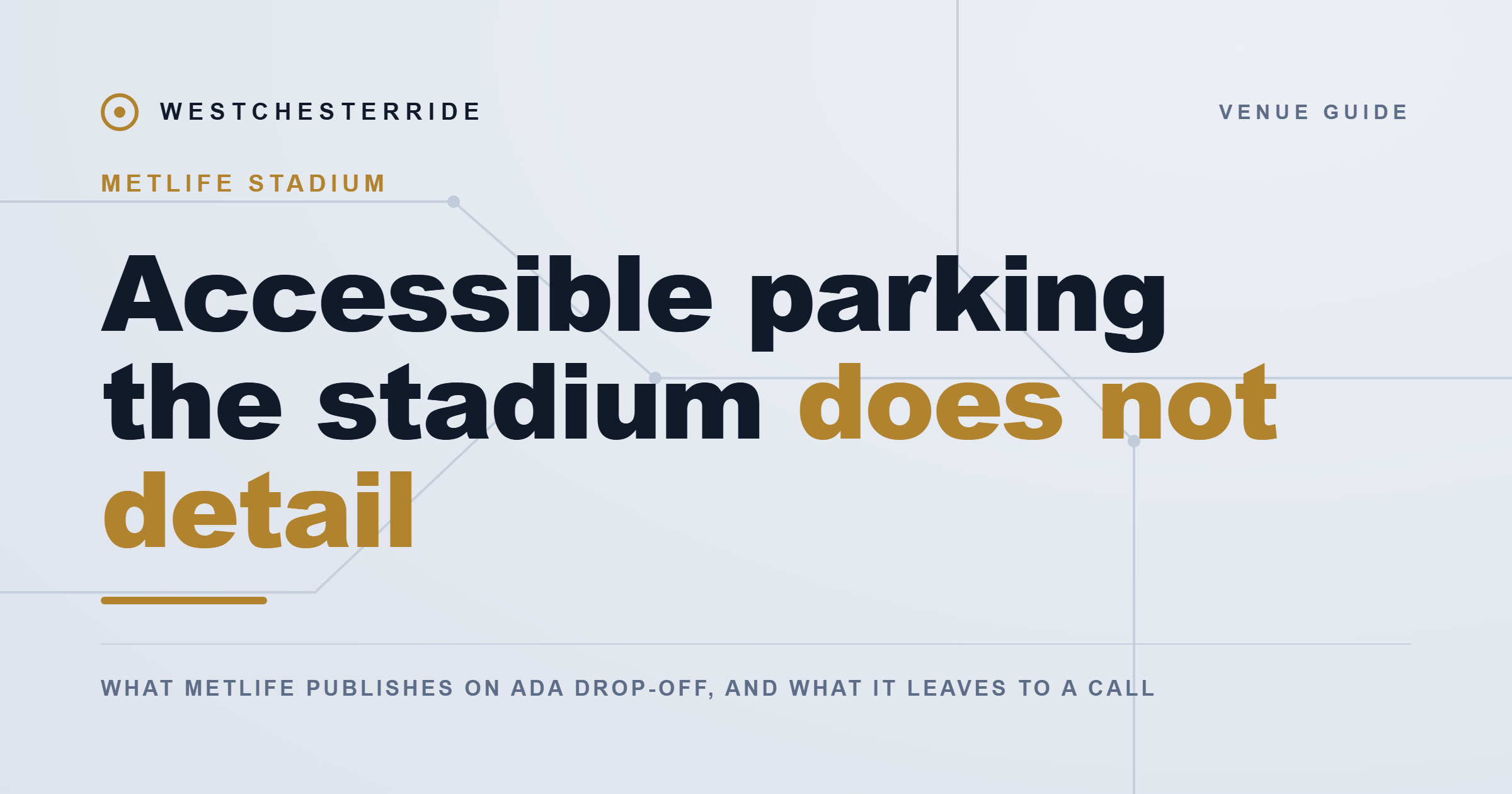 MetLife Stadium accessible parking and ADA drop-off | WestchesterRide